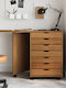Schreibtisch Moss aus Massivholz Mit Honigbraun 105,5x39x74,5cm