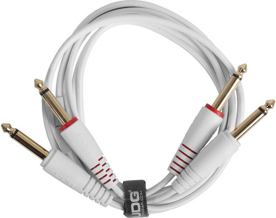 UDG Cable 2 x 6.3mm male - 2x 6.3mm male 1.5m White (U97002WH)