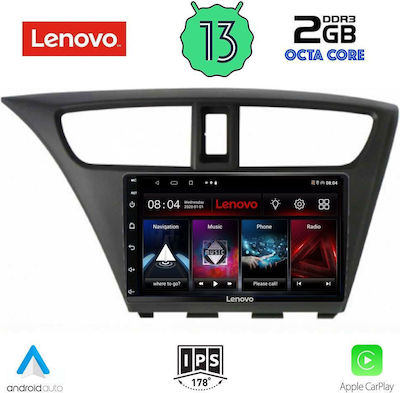 Lenovo Ηχοσύστημα Αυτοκινήτου για Honda Civic 2012-2016 (Bluetooth/USB/WiFi/GPS) με Οθόνη Αφής 9"