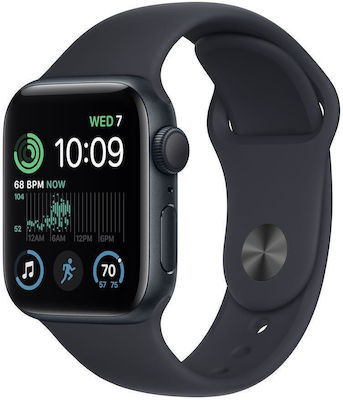 Apple Watch SE 2023 40mm mit Pulsmesser (Midnight with Midnight Sport Band (M/L))