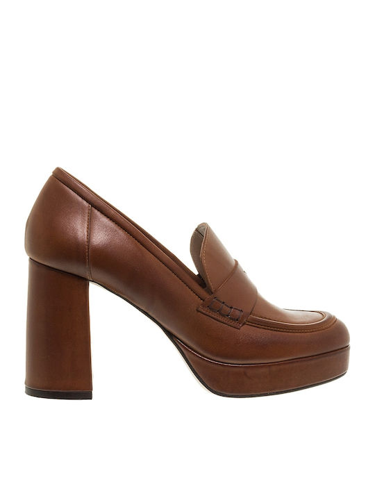 Mourtzi Leder Pumps Braun
