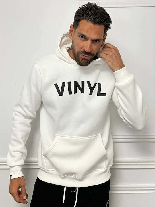 Vinyl Art Clothing Φούτερ με Κουκούλα Λευκό