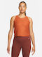 Nike Women's Athletic Crop Top Sleeveless Dri-Fit Orange