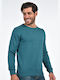 Clever Herren Langarm-Pullover Petrol Blau