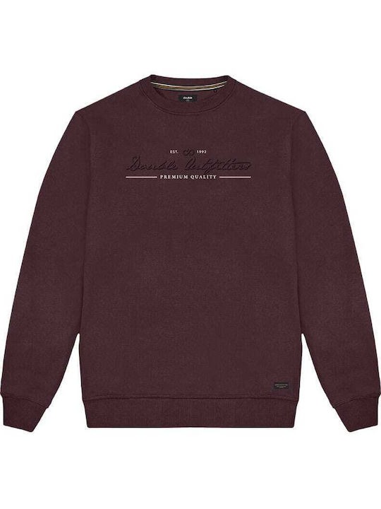 Double Herren Sweatshirt Burgundisch