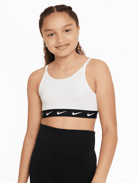 Nike One Παιδικό Μπουστάκι Αμάνικο Dri-Fit Λευκό