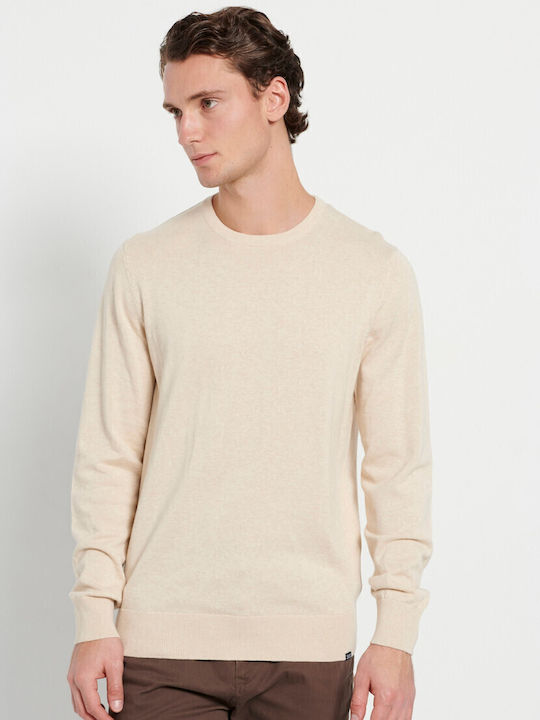 Funky Buddha Πουλόβερ Μακρυμάνικο Ivory Mel