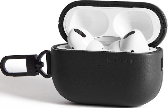 Mujjo Echelon Калъф с кука в Черен цвят за Apple AirPods Pro 2