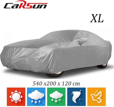 Carsun Κουκούλα 540x200x120cm Αδιάβροχη για Sedan που Στερεώνεται με Λάστιχο