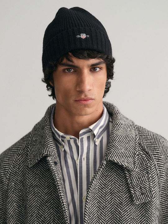 Beanie Ανδρικός Σκούφος Πλεκτός σε Μαύρο χρώμα