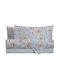 Amo La Casa Sheet Sets Single Flannel with Elastic 90x200cm. Vickie Blue 3pcs