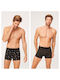 Men's Boxers Black with Patterns 2Pack