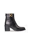 Alpe 05 Leather Women's Ankle Boots with Medium Heel Black