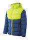 Kids' Quilted Jacket Short with Hood Navy Blue Baldey