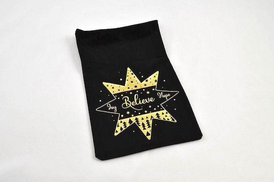 LiebeQueen Stoff Beutel für Geschenke Schwarz 20x30cm.