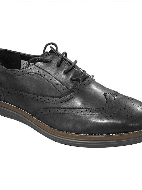 Ustyle Men's Synthetic Leather Oxfords Black