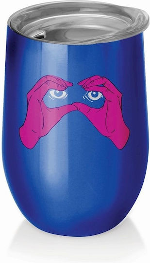 Chic Mic Spectacles Ποτήρι Θερμός Ανοξείδωτο 420ml Μπλε