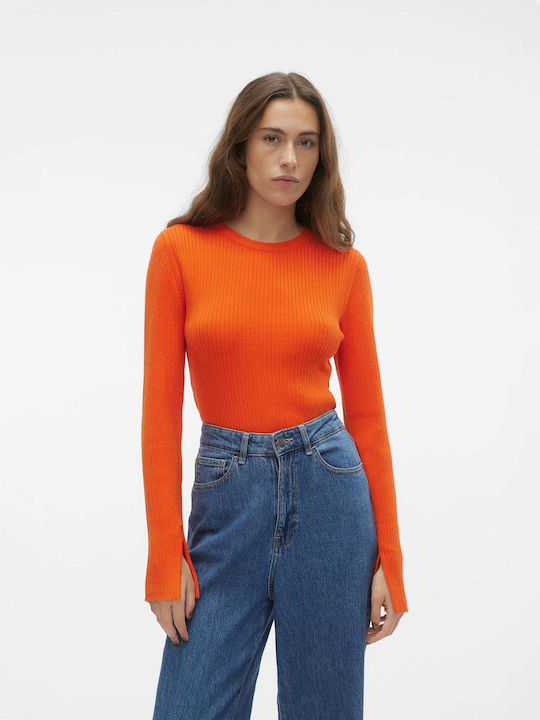 Vero Moda Damen Langarm Pullover Orange
