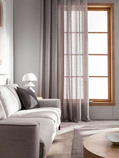 Gofis Home Κουρτίνα με Τρέσα Combe Aw23 502/48 Γκρι 140x295εκ.