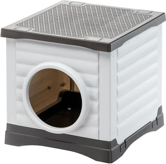 Ferplast Petvilla 50 Hundehaus Außenbereich Blau 38.5x43x38.5cm