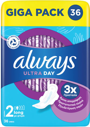 Always Ultra Long Plus Σερβιέτες με Φτερά 36τμχ