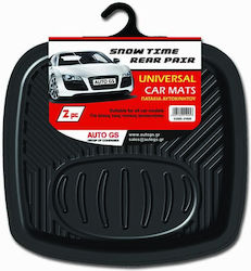 Auto Gs Rear Mats Universal Tray Type 2pcs from Rubber Black