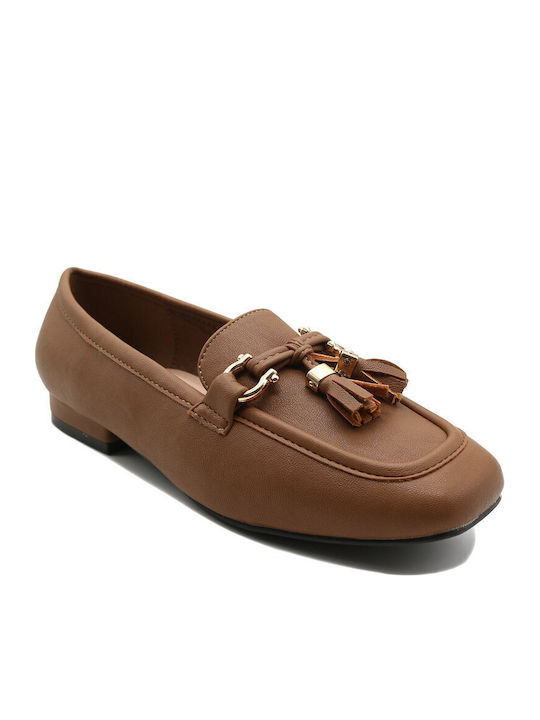Menbur Women's Moccasins in Tabac Brown Color