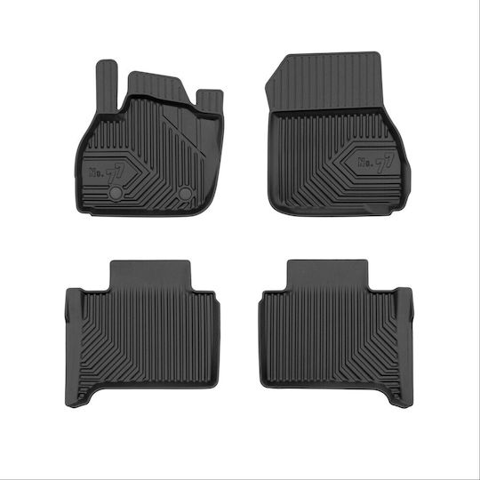 Frogum Set of Front and Rear Mats 4pcs Tray Type for Renault Zoe 2012 Black