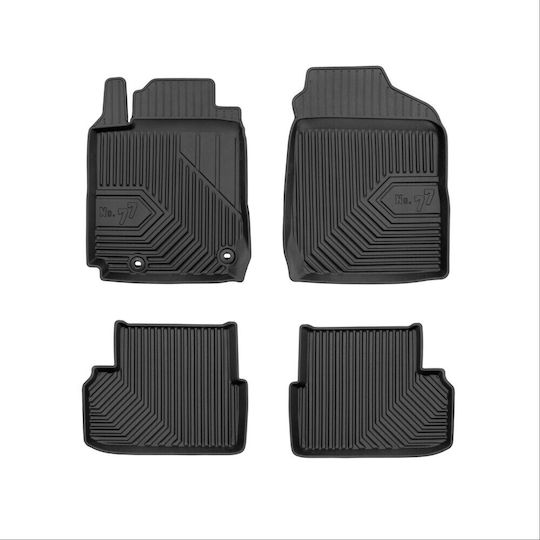 Frogum Set of Front and Rear Mats 4pcs Tray Type for Toyota Celica 1999-2005 Black