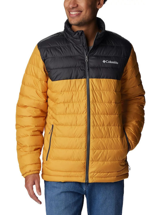Columbia Powder Lite Зимно Мъжко Яке Жълто