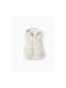 Zippy Girls Fur Coat Beige Sleeveless