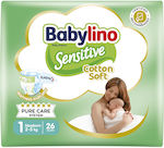Babylino Sensitive Cotton Soft Πάνες με Αυτοκόλλητο No. 1 για 2-5kg 26τμχ