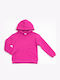 Kinder-Sweatshirt mit Kapuze und Taschen Fuchsie