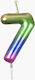 Tpster Geburtstagskerze Nummer "7" Bunt 29954