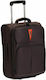 Diplomat Cabin Travel Suitcase Fabric Brown with 2 Wheels