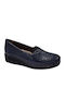 Ανατομικά Γυναικεία Slip-On Δερμάτινα Μαύρα