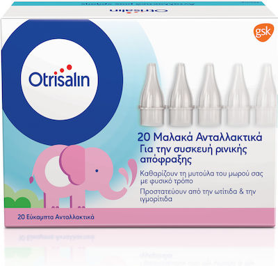 Otrisalin Soft Nasal Aspirator Refills Ανταλλακτικά Ρινικού Αποφρακτήρα για Βρέφη και Παιδιά 20τμχ