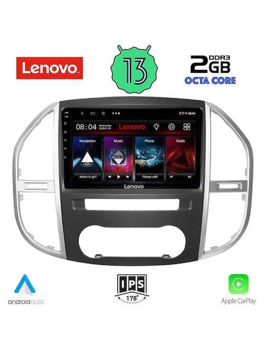 Lenovo Ηχοσύστημα Αυτοκινήτου για Mercedes-Benz Vito 2015> (Bluetooth/USB/WiFi/GPS/Apple-Carplay/Android-Auto) με Οθόνη Αφής 10"