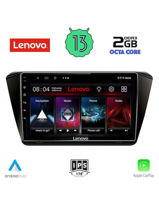 Lenovo Ηχοσύστημα Αυτοκινήτου για Skoda Superb 2015> (Bluetooth/USB/WiFi/GPS/Apple-Carplay/Android-Auto) με Οθόνη Αφής 10"