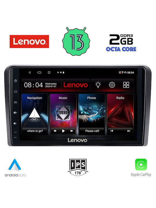 Lenovo Ηχοσύστημα Αυτοκινήτου 2007-2017 (Bluetooth/USB/WiFi/GPS/Apple-Carplay/Android-Auto) με Οθόνη Αφής 10"