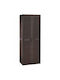 Double Door Wardrobe Plastic with 4 Shelves 65x45x172cm