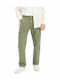 Men's Cargo Jeans Pants with Loose Tapered Fit Green