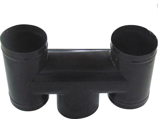 GTMED Καπέλο Καπνοδόχου Εμαγιέ 120mm Μαύρο