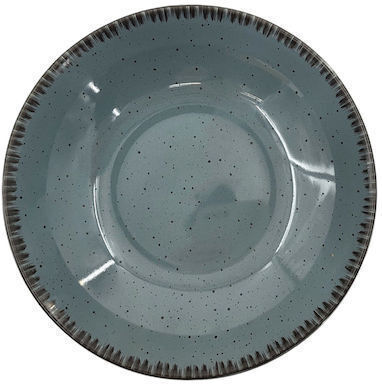 XM-Casa Plate Soup made of Porcelain Blue with Diameter 23cm 6pcs