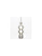Zaros Candle Holder Ceramic in Beige Color 9.5x30.5x30.5cm 1pcs