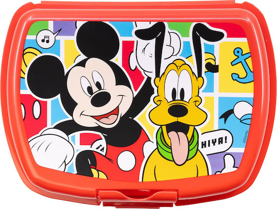 Stor Recipient pentru copii din plastic Mickey Roșu x x 5.6buc