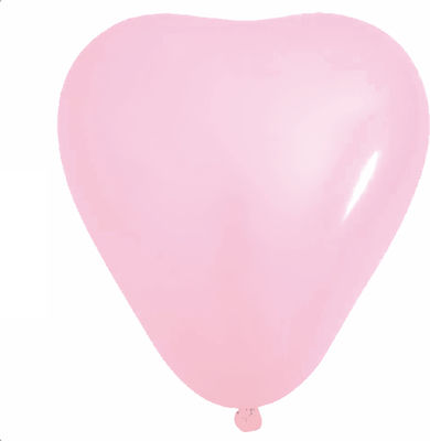 Set of 6 Balloons Latex Pink Birthday-Celebration Καρδιες