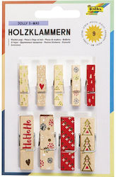 Folia Wooden Clothespins 9 Packages Various Designs Folia Wooden Clothespins 9 Packages Various Designs