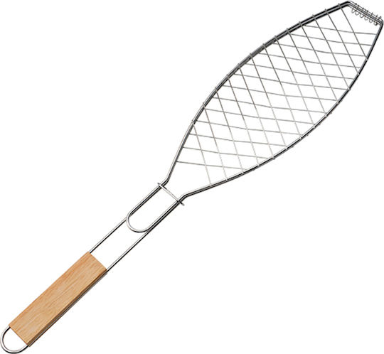 Bormann Bbq1019 Διπλή Ανοξείδωτη Σχάρα Ψησίματος για Ψάρια 66x14εκ.