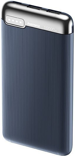 Remax RPP-625 Power Bank 10000mAh 15W cu 2 Porturi USB-A și Port USB-C Livrarea energiei Albastru
